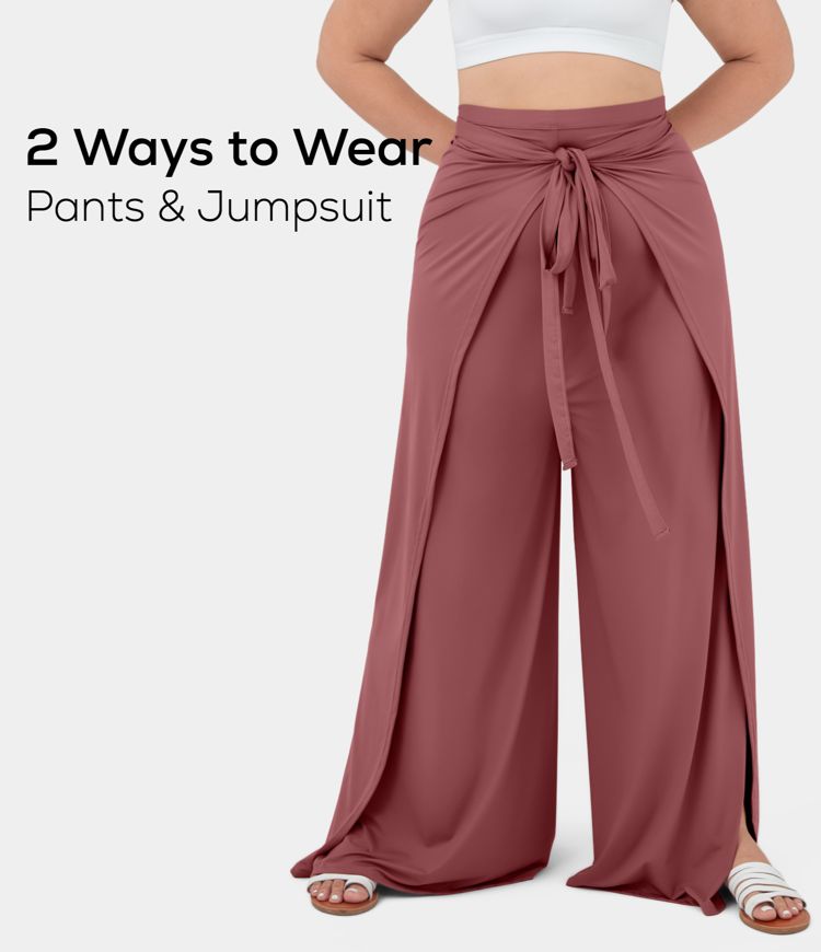 Clasi Pantalones De Pierna Ancha De Cintura Con Cordón | Moda De