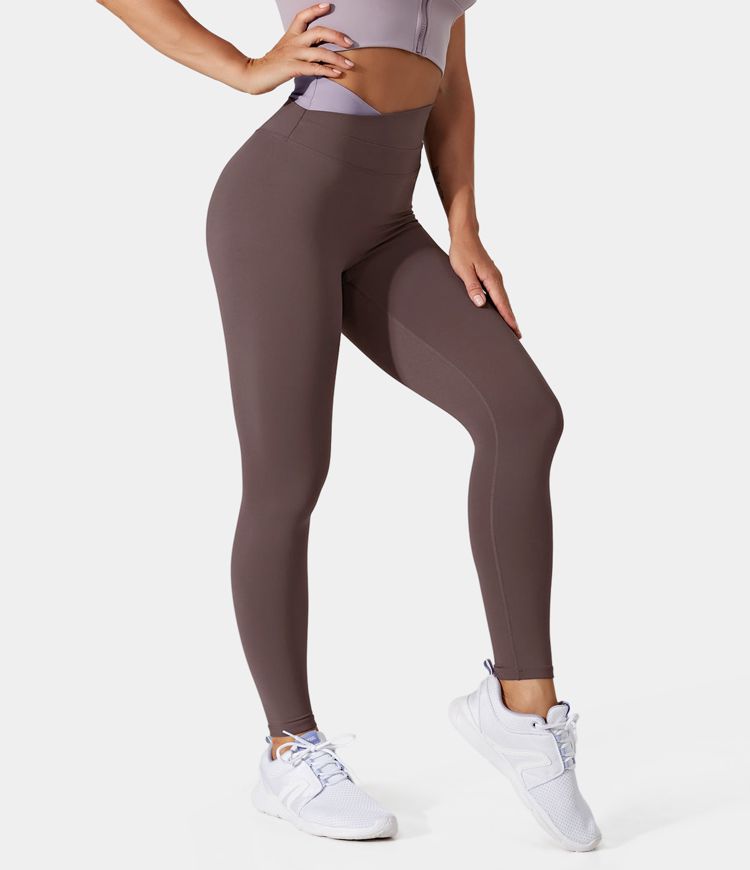 CrossoverLeggings mit Blockfarben für Frauen HALARA
