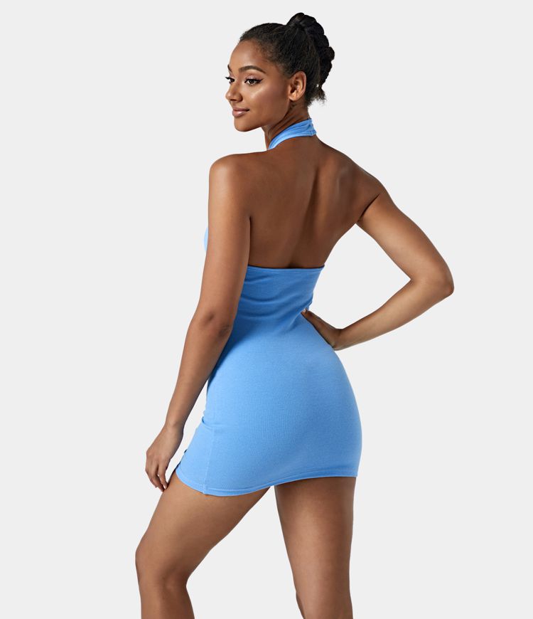 Rubberfashion Wetlook Damen Kleid - Figurbetontes Minikleid Für Party & Abend