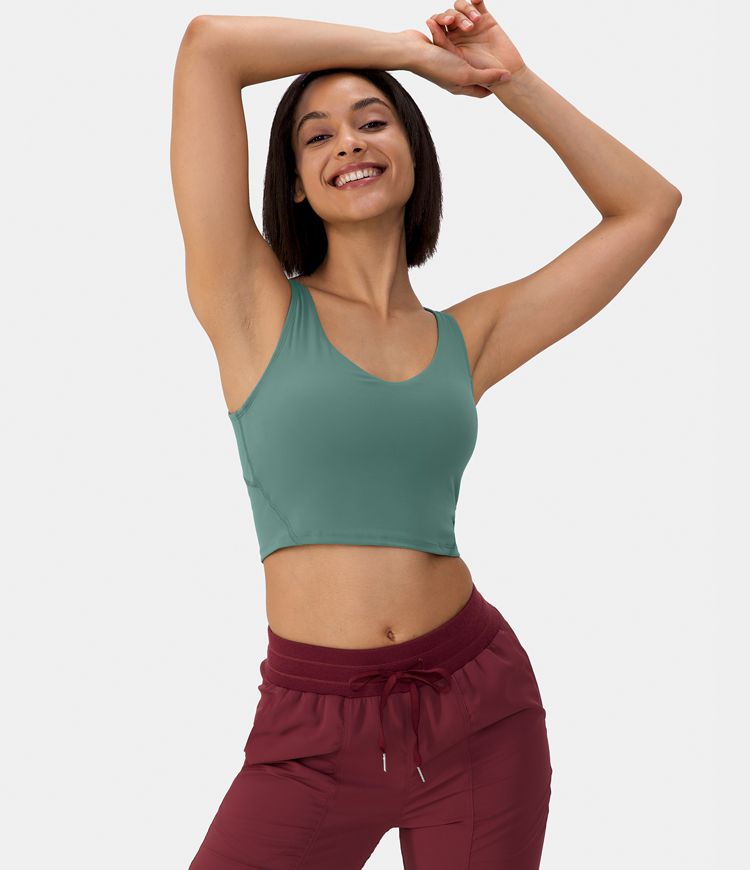 v neck yoga tank