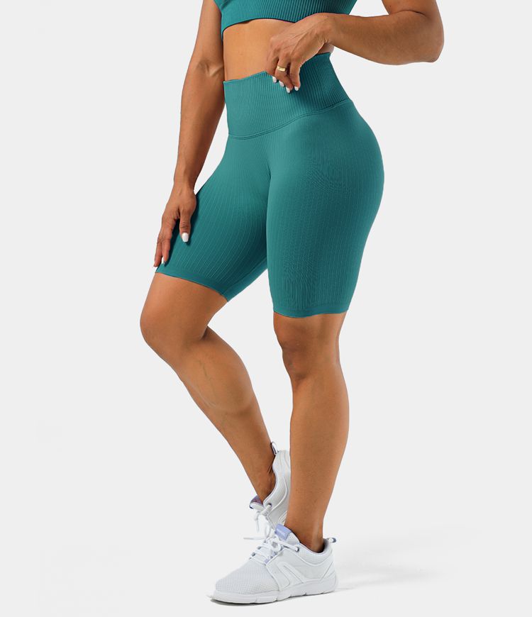 Women's Seamless Flow High Waisted Plain Biker Shorts 5.5'' - HALARA