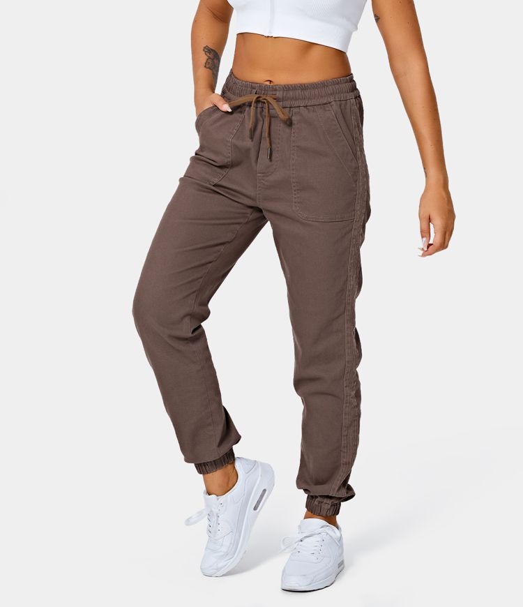 Cargo-Hose Mit Hoher Taille - Slim Fit & Praktisch Mit Taschen