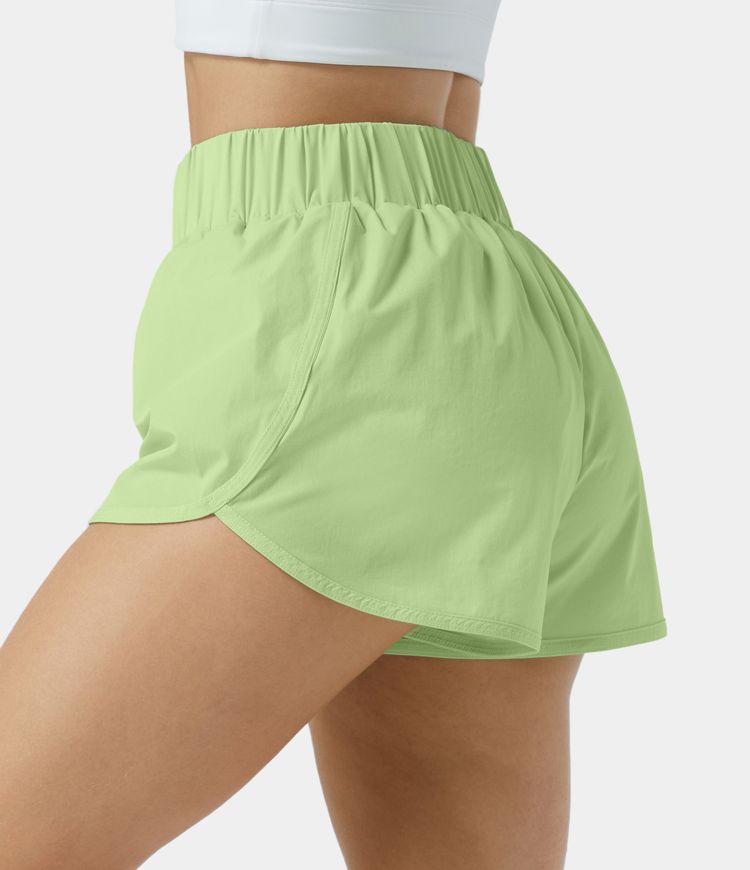 Women's High Waisted Dolphin Hem Casual Shorts 2 - HALARA